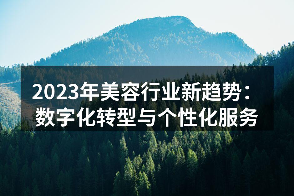 2023年美容行业新趋势：数字化转型与个